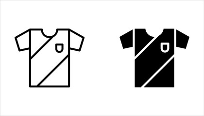 Jersey outline vector icon set, Sports Jersey icon on white background © NAPISAH