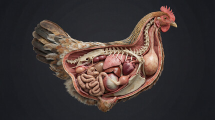 Chicken Anatomy CrossSection.