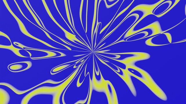Abstract circular seamless looped animated pattern. Fractal organic flowers moving background