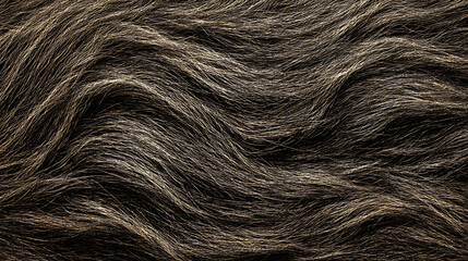 Wavy Dark Brown and Gray Animal Fur Texture graphic