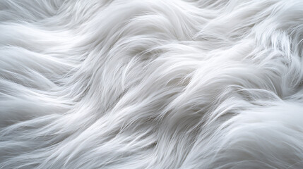 White Faux Fur Texture with Soft Waves graphic design
