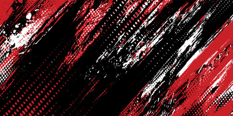 Gaming esport background striking stripes electric banner vector illustration design red black grunge brush wing comic pattern modern abstract concept livery stripes decal paint splash splatter.eps 10 © Samsul