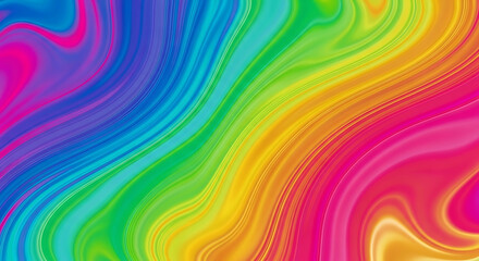 Vibrant Aglow Liquid Wave Background Dynamic Colourful Flow Abstract Illustration for Digital Art Cover
