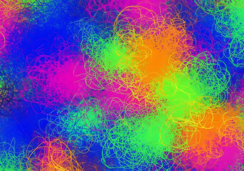 Vibrant Colourful Noise Texture Overlay Abstract Background with Dynamic Grain for Poster and Design