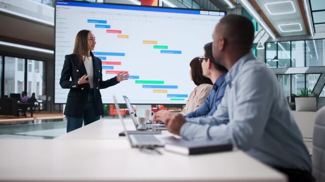 Team Meeting In Office With Computers