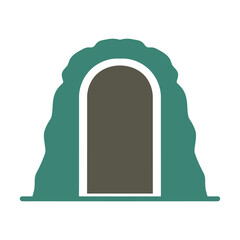 Fototapeta premium Green Archway Entrance Illustration Design Element.