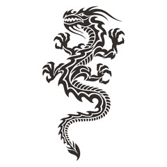 Tribal Dragon Tattoo