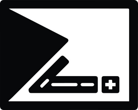 Battery icon with plus sign and charging symbol in black and white vector graphics featuring battery symbol, resource, electricity