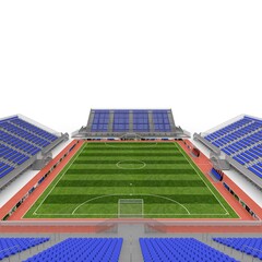 3d render of outdoor futsal arena