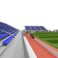 3d render of outdoor futsal arena