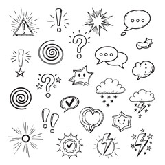 Fototapeta premium Collection of Hand Drawn Doodle Style Icons and Symbols Pattern Background