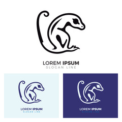 Naklejka premium Vector Gecko Logo Collection.