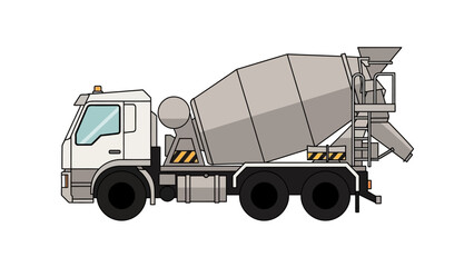 Fototapeta premium Cement Mixer Truck - Industrial Vehicle for Construction Projects