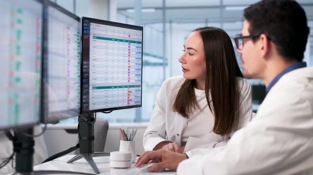 Diverse Clinicians Analyzing Medical Data Using Computers