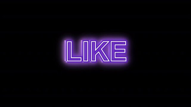 A purple neon sign on a overlay transparent background