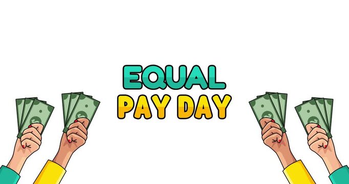 equal pay day motion video, ideal for equal pay day celebration