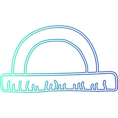 Neon School Ruler Doodle