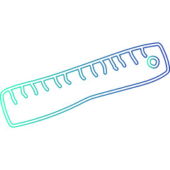 Neon School Ruler Doodle