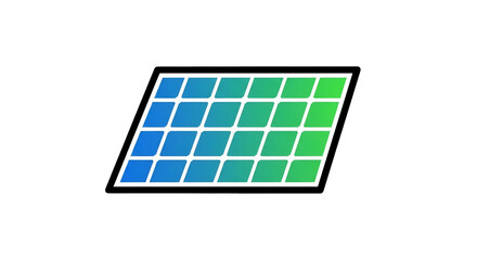 A gradient-filled, rectangular grid on black background, white outline