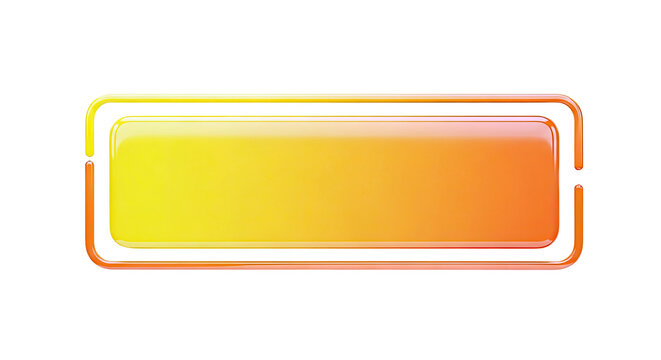 Glossy Rectangle Button with Gradient and Outline