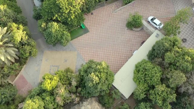 Aerial View of Lush Garden Area UAE