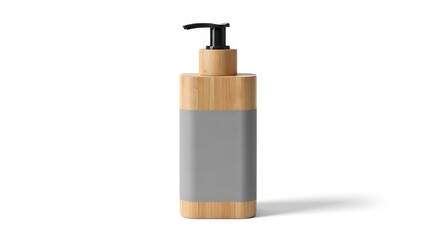 Bottle of Soap or Lotion on White Background.