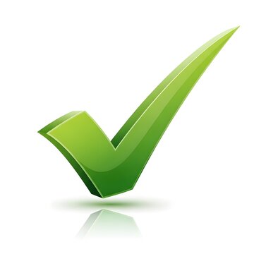 Green checkmark icon for approval and confirmation