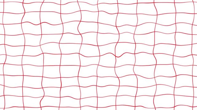 Abstract white and Red wavy grid background animation, 4k video.