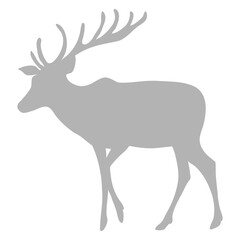 Obraz premium Gray Deer Silhouette