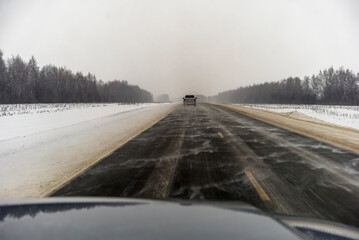 dangerous  overtaking in winter