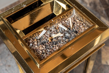  pile of extinguished butts