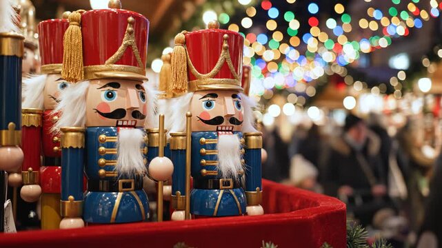 Christmas nutcrackers on display