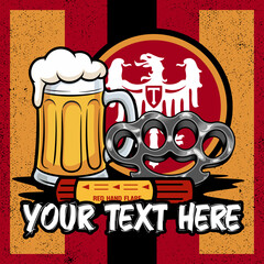 vintage sticker poster ultras hooligan football passion vector design