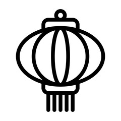 Fototapeta premium lantern line icon