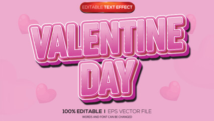 3D text effect valentine theme
