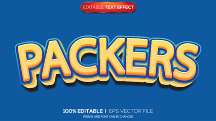 3D text effect packer theme