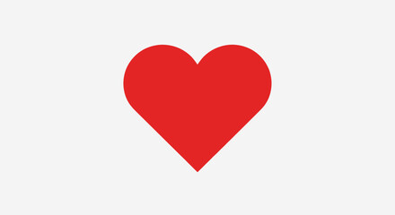 Red Heart Shape Symbol Love Icon.