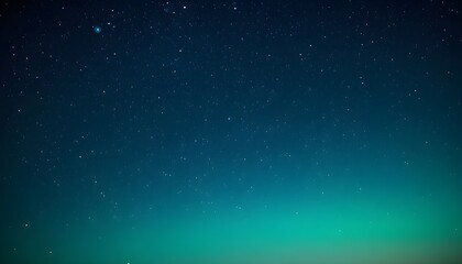 Brilliant Blue-Green Galaxy Shining Across a Star-Filled Night Sky Horizon