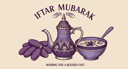 Celebrating Iftar with Traditional Dates, Tea, and Soup in an Elegant Setting