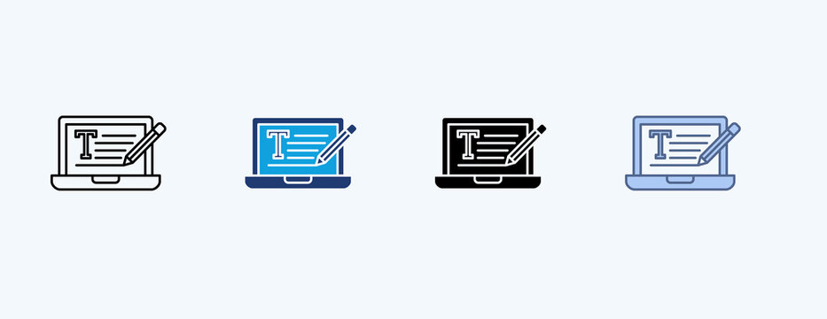Copy Editing Multiple Icon Illustration Vector