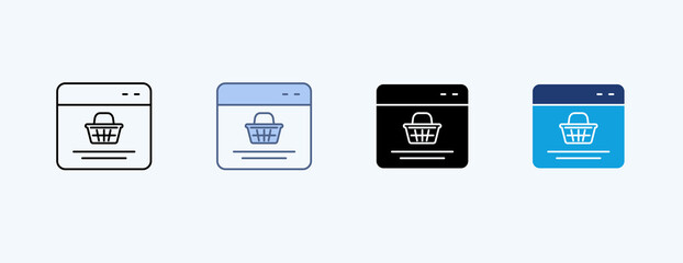 Sales Page Multiple Icon Illustration Vector