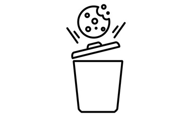 ブラウザのクッキー削除（Cookie消去）を象徴するピクトグラム