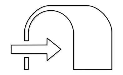 VPN（仮想プライベートネットワーク）を象徴する「安全なトンネル」のアイコン