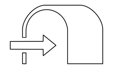 VPN（仮想プライベートネットワーク）を象徴する「安全なトンネル」のアイコン