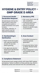 Fototapeta premium Hygiene and Entry Policy Guidelines for GMP Grade D Area in a Professional Setting