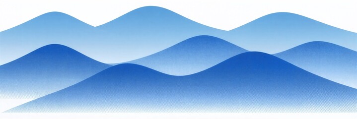 Ink blue gradient mountains