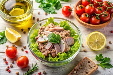  tuna steak with olive oil drizzle