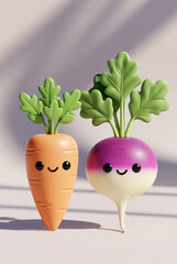 vegetables on a white background