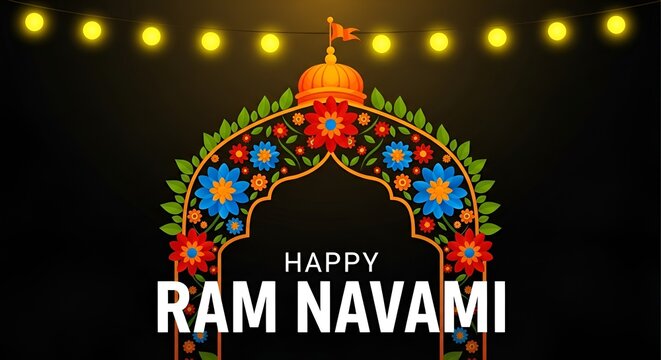 Happy ramnavami indian hindu festival background