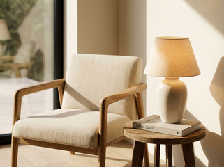 Soft Natural Light in a Minimalist Interior Corner